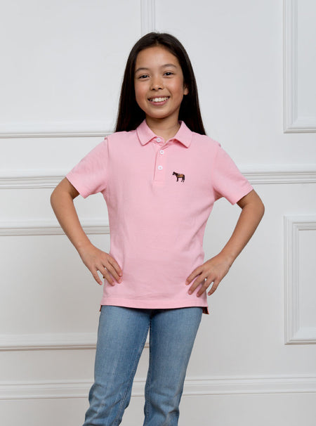 Children's Plain Pink Polo Shirt
